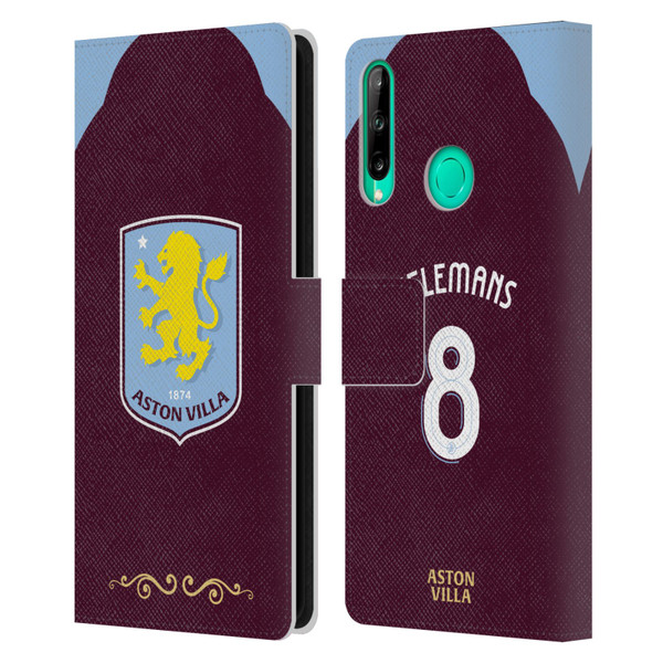 Aston Villa Football Club 2025/26 Players Home Kit Youri Tielemans Leather Book Wallet Case Cover For Huawei P40 lite E