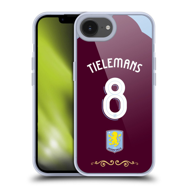 Aston Villa Football Club 2025/26 Players Home Kit Youri Tielemans Soft Gel Case for Apple iPhone 16e