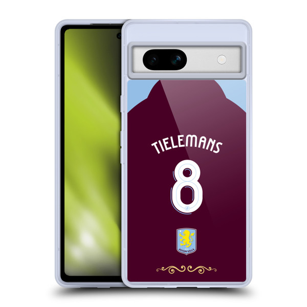 Aston Villa Football Club 2025/26 Players Home Kit Youri Tielemans Soft Gel Case for Google Pixel 7a
