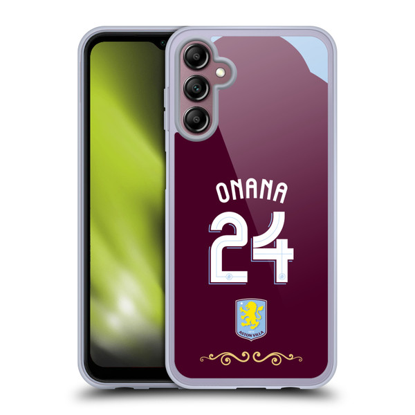 Aston Villa Football Club 2025/26 Players Home Kit Amadou Onana Soft Gel Case for Samsung Galaxy A14 5G