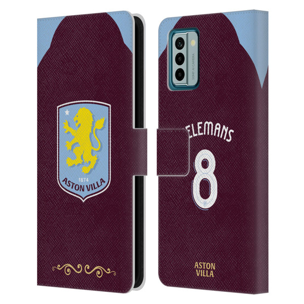 Aston Villa Football Club 2025/26 Players Home Kit Youri Tielemans Leather Book Wallet Case Cover For Nokia G42
