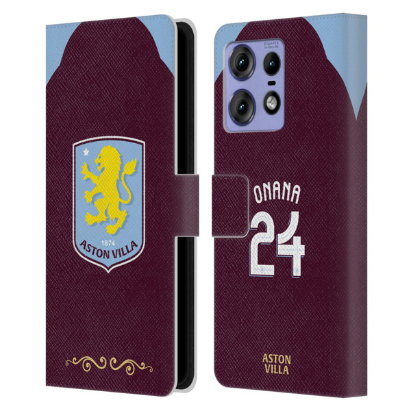 Aston Villa Football Club 2025/26 Players Home Kit Amadou Onana Leather Book Wallet Case Cover For Motorola Edge 50 Pro Aston Villa Football Club 2025/26 Players Home Kit Amadou Onana Leather Book Wallet Case Cover For Motorola Edge 50 Pro
