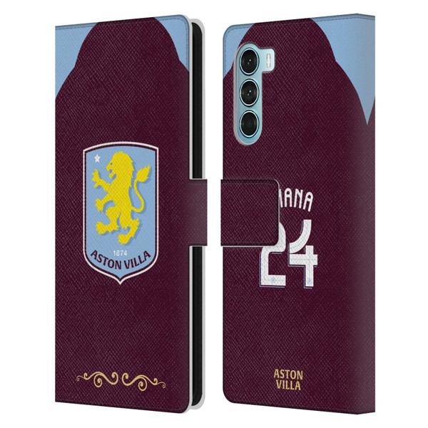 Aston Villa Football Club 2025/26 Players Home Kit Amadou Onana Leather Book Wallet Case Cover For Motorola Edge S30 / Moto G200 5G Aston Villa Football Club 2025/26 Players Home Kit Amadou Onana Leather Book Wallet Case Cover For Motorola Edge S30 / Moto G200 5G