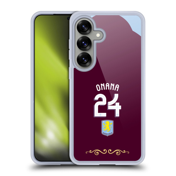 Aston Villa Football Club 2025/26 Players Home Kit Amadou Onana Soft Gel Case for Samsung Galaxy S25