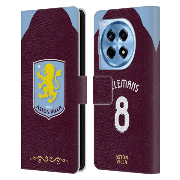 Aston Villa Football Club 2025/26 Players Home Kit Youri Tielemans Leather Book Wallet Case Cover For OnePlus 12R