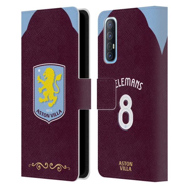 Aston Villa Football Club 2025/26 Players Home Kit Youri Tielemans Leather Book Wallet Case Cover For OPPO Find X2 Neo 5G