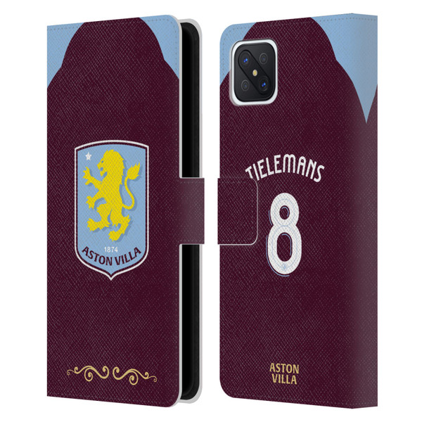 Aston Villa Football Club 2025/26 Players Home Kit Youri Tielemans Leather Book Wallet Case Cover For OPPO Reno4 Z 5G