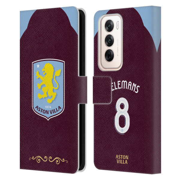 Aston Villa Football Club 2025/26 Players Home Kit Youri Tielemans Leather Book Wallet Case Cover For OPPO Reno12 5G