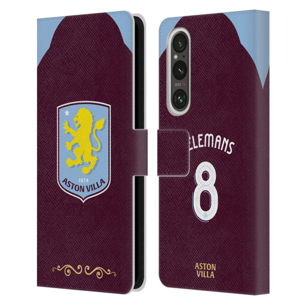 Aston Villa Football Club 2025/26 Players Home Kit Youri Tielemans Leather Book Wallet Case Cover For Sony Xperia 1 V 5G