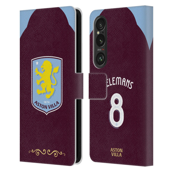 Aston Villa Football Club 2025/26 Players Home Kit Youri Tielemans Leather Book Wallet Case Cover For Sony Xperia 1 VI 5G