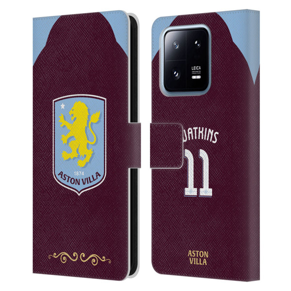 Aston Villa Football Club 2025/26 Players Home Kit Ollie Watkins Leather Book Wallet Case Cover For Xiaomi 13 Pro 5G