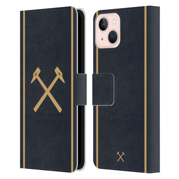 West Ham United FC 2025/26 Crest Kit Third Leather Book Wallet Case Cover For Apple iPhone 13