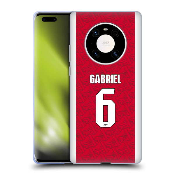 Arsenal FC 2025/26 Players Home Kit Gabriel Magalhães Soft Gel Case for Huawei Mate 40 Pro 5G Arsenal FC 2025/26 Players Home Kit Gabriel Magalhães Soft Gel Case for Huawei Mate 40 Pro 5G