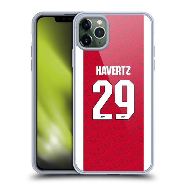 Arsenal FC 2025/26 Players Home Kit Kai Havertz Soft Gel Case for Apple iPhone 11 Pro Max