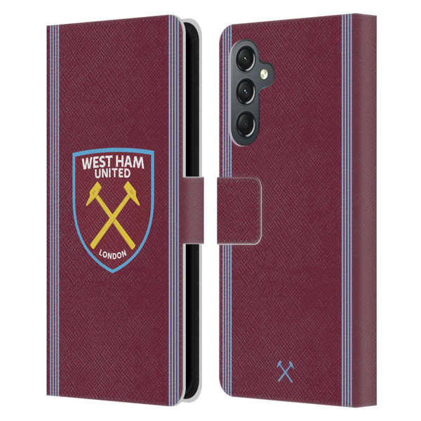 West Ham United FC 2025/26 Crest Kit Home Leather Book Wallet Case Cover For Samsung Galaxy A25 5G