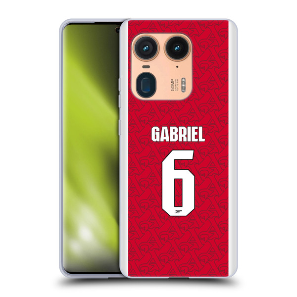 Arsenal FC 2025/26 Players Home Kit Gabriel Magalhães Soft Gel Case for Motorola Edge 50 Ultra/X50 Ultra