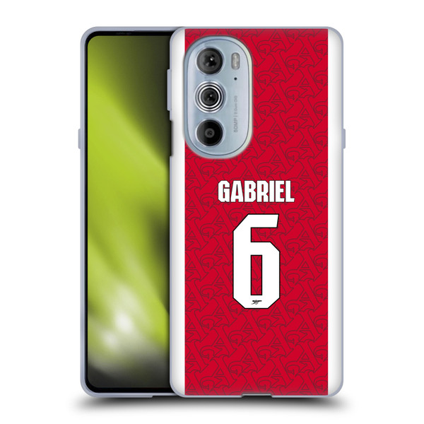 Arsenal FC 2025/26 Players Home Kit Gabriel Magalhães Soft Gel Case for Motorola Edge X30