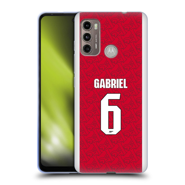 Arsenal FC 2025/26 Players Home Kit Gabriel Magalhães Soft Gel Case for Motorola Moto G60 / Moto G40 Fusion