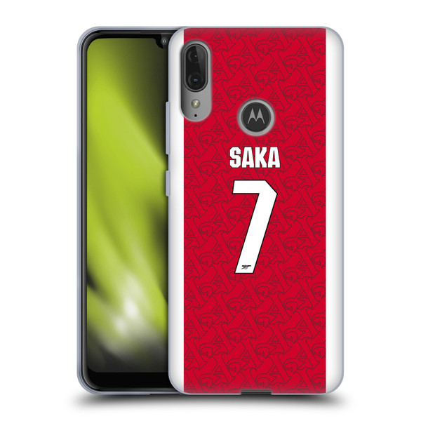 Arsenal FC 2025/26 Players Home Kit Bukayo Saka Soft Gel Case for Motorola Moto E6 Plus