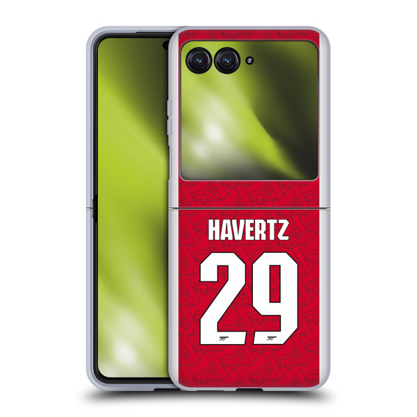 Arsenal FC 2025/26 Players Home Kit Kai Havertz Soft Gel Case for Motorola Razr 40 Ultra / Razr+ 2023 Arsenal FC 2025/26 Players Home Kit Kai Havertz Soft Gel Case for Motorola Razr 40 Ultra / Razr+ 2023
