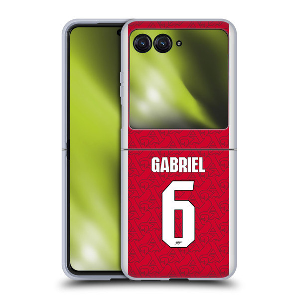 Arsenal FC 2025/26 Players Home Kit Gabriel Magalhães Soft Gel Case for Motorola Razr 40 Ultra / Razr+ 2023 Arsenal FC 2025/26 Players Home Kit Gabriel Magalhães Soft Gel Case for Motorola Razr 40 Ultra / Razr+ 2023
