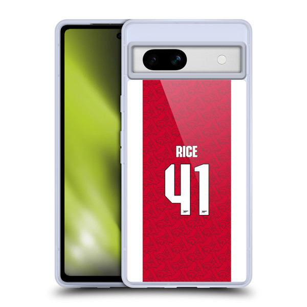 Arsenal FC 2025/26 Players Home Kit Declan Rice Soft Gel Case for Google Pixel 7a