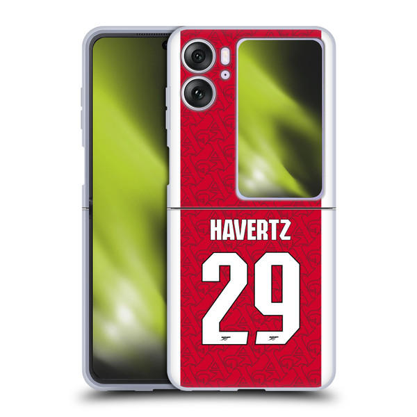 Arsenal FC 2025/26 Players Home Kit Kai Havertz Soft Gel Case for OPPO Find N2 Flip Arsenal FC 2025/26 Players Home Kit Kai Havertz Soft Gel Case for OPPO Find N2 Flip