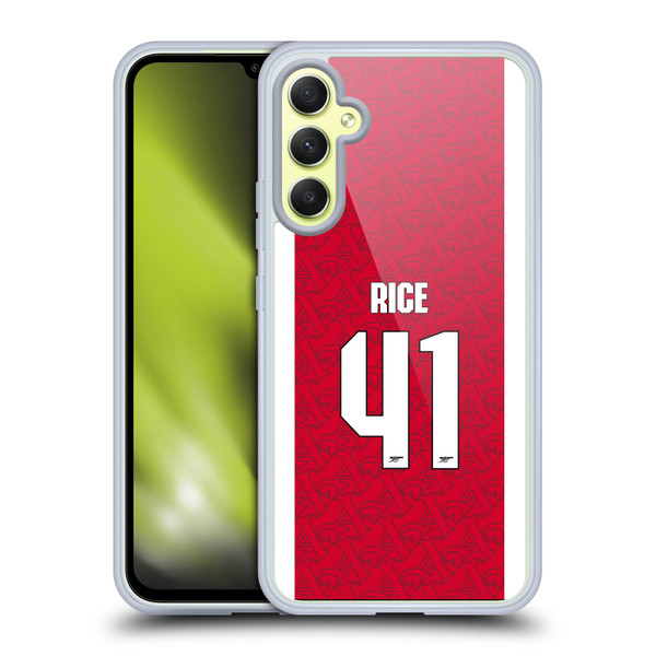 Arsenal FC 2025/26 Players Home Kit Declan Rice Soft Gel Case for Samsung Galaxy A34 5G