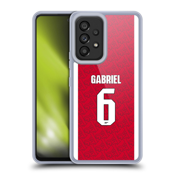 Arsenal FC 2025/26 Players Home Kit Gabriel Magalhães Soft Gel Case for Samsung Galaxy A53 5G (2022)