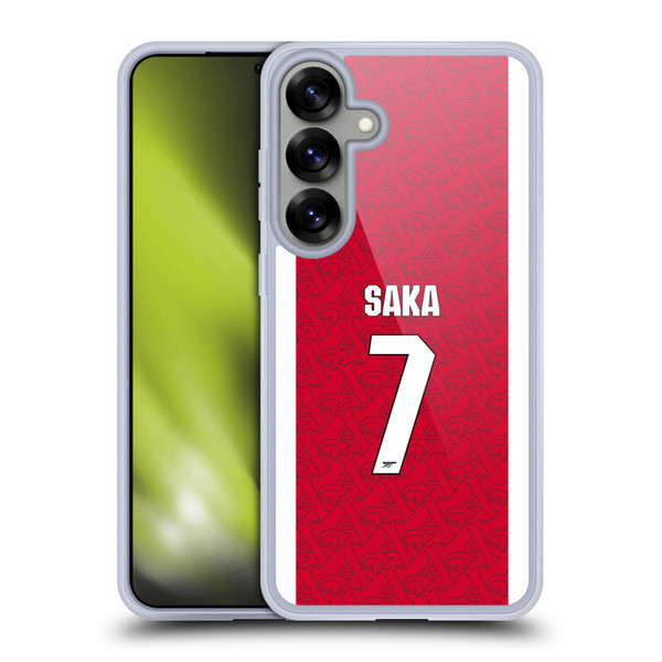 Arsenal FC 2025/26 Players Home Kit Bukayo Saka Soft Gel Case for Samsung Galaxy S25+ Arsenal FC 2025/26 Players Home Kit Bukayo Saka Soft Gel Case for Samsung Galaxy S25+