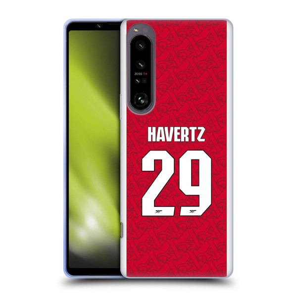 Arsenal FC 2025/26 Players Home Kit Kai Havertz Soft Gel Case for Sony Xperia 1 IV