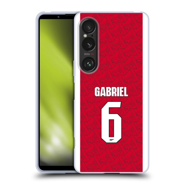 Arsenal FC 2025/26 Players Home Kit Gabriel Magalhães Soft Gel Case for Sony Xperia 1 VI 5G Arsenal FC 2025/26 Players Home Kit Gabriel Magalhães Soft Gel Case for Sony Xperia 1 VI 5G