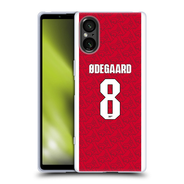 Arsenal FC 2025/26 Players Home Kit Martin Ødegaard Soft Gel Case for Sony Xperia 5 V 5G