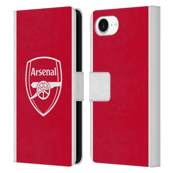 Arsenal FC 2025/26 Kit Home Leather Book Wallet Case Cover For Apple iPhone 16e