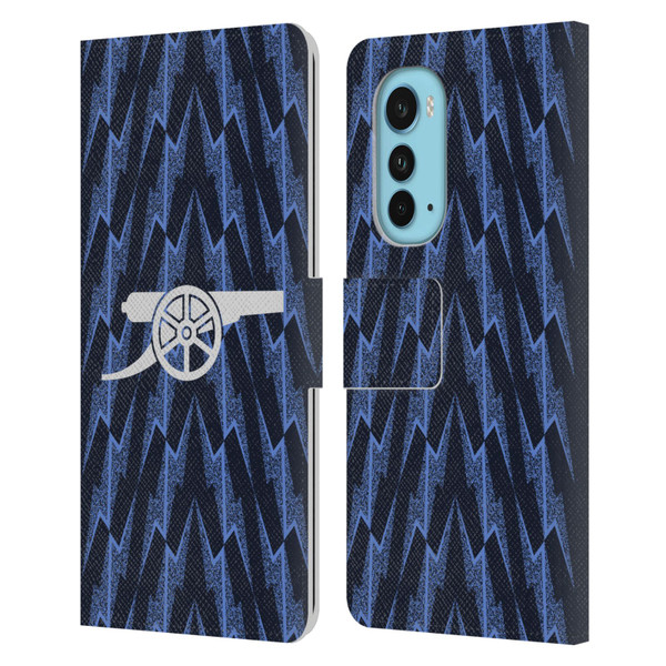Arsenal FC 2025/26 Kit Away Leather Book Wallet Case Cover For Motorola Edge (2022)