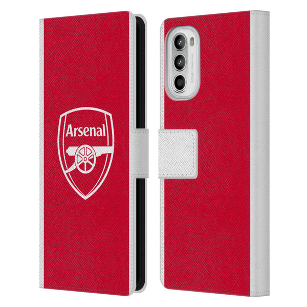 Arsenal FC 2025/26 Kit Home Leather Book Wallet Case Cover For Motorola Moto G52