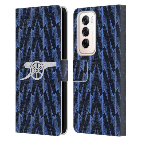 Arsenal FC 2025/26 Kit Away Leather Book Wallet Case Cover For OPPO Reno12 5G