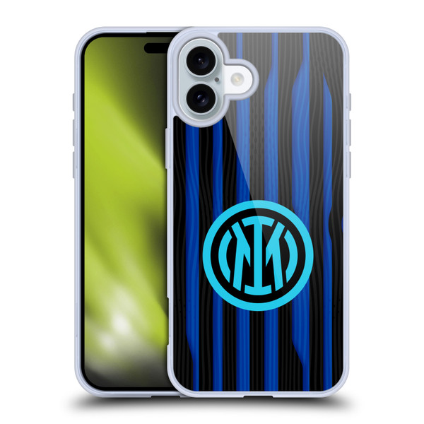 Fc Internazionale Milano 2025/26 Crest Kit Home Soft Gel Case for Apple iPhone 16 Plus & MagSafe