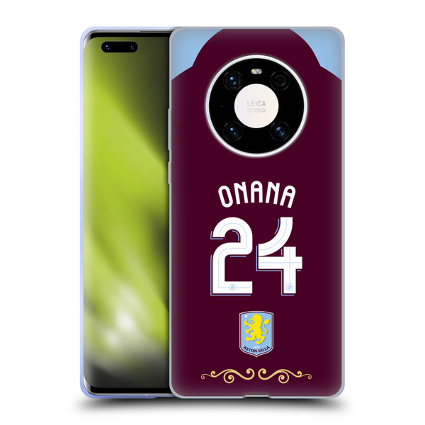 Aston Villa Football Club 2025/26 Players Home Kit Amadou Onana Soft Gel Case for Huawei Mate 40 Pro 5G Aston Villa Football Club 2025/26 Players Home Kit Amadou Onana Soft Gel Case for Huawei Mate 40 Pro 5G