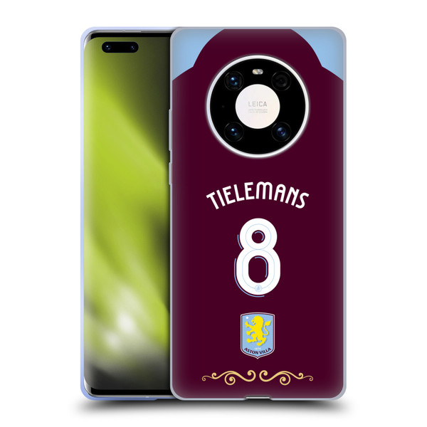 Aston Villa Football Club 2025/26 Players Home Kit Youri Tielemans Soft Gel Case for Huawei Mate 40 Pro 5G