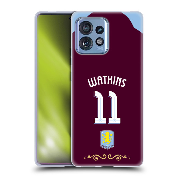 Aston Villa Football Club 2025/26 Players Home Kit Ollie Watkins Soft Gel Case for Motorola Moto Edge 40 Pro/Plus 2023