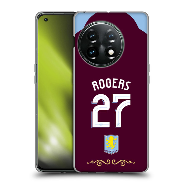 Aston Villa Football Club 2025/26 Players Home Kit Morgan Rogers Soft Gel Case for OnePlus 11 5G