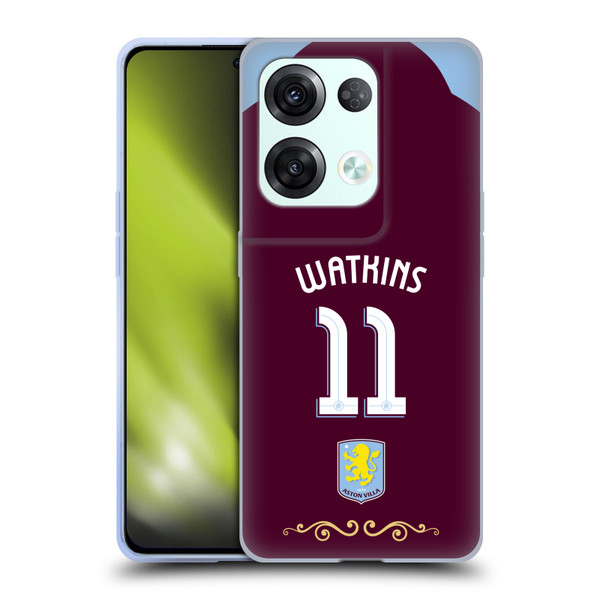 Aston Villa Football Club 2025/26 Players Home Kit Ollie Watkins Soft Gel Case for OPPO Reno8 Pro