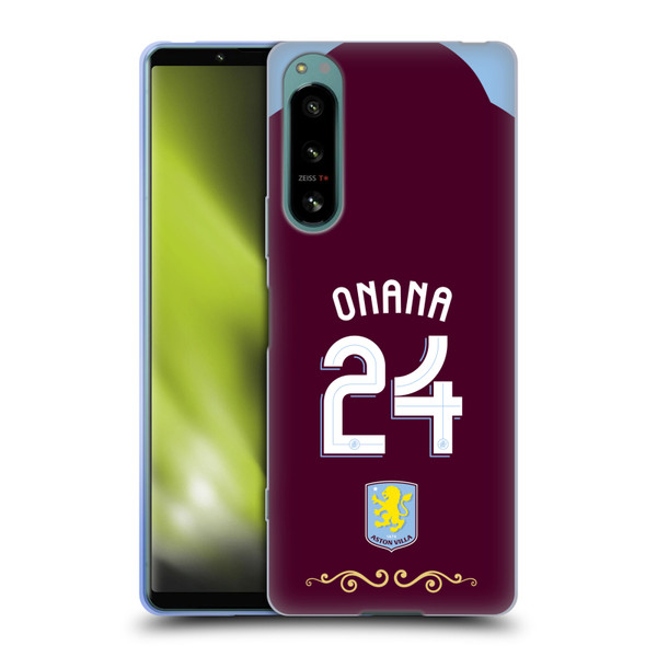 Aston Villa Football Club 2025/26 Players Home Kit Amadou Onana Soft Gel Case for Sony Xperia 5 IV