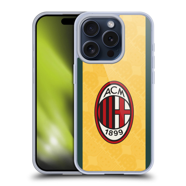 AC Milan 2025/26 Crest Kit Third Soft Gel Case for Apple iPhone 15 Pro
