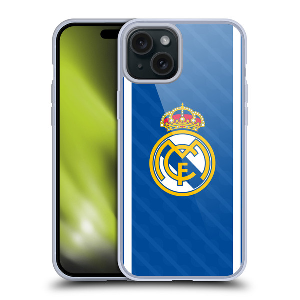 Real Madrid CF Badge Blue Soft Gel Case for Apple iPhone 15 Plus & MagSafe