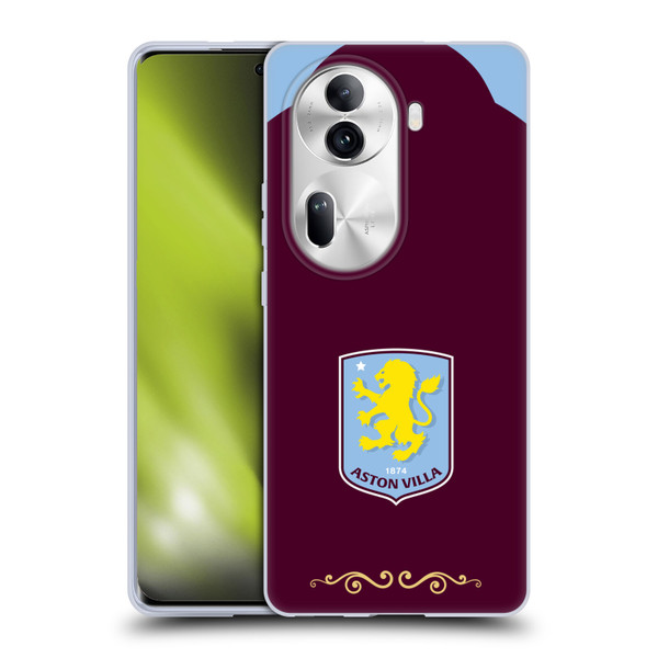 Aston Villa Football Club 2025/26 Crest Kit Home Soft Gel Case for OPPO Reno11 Pro