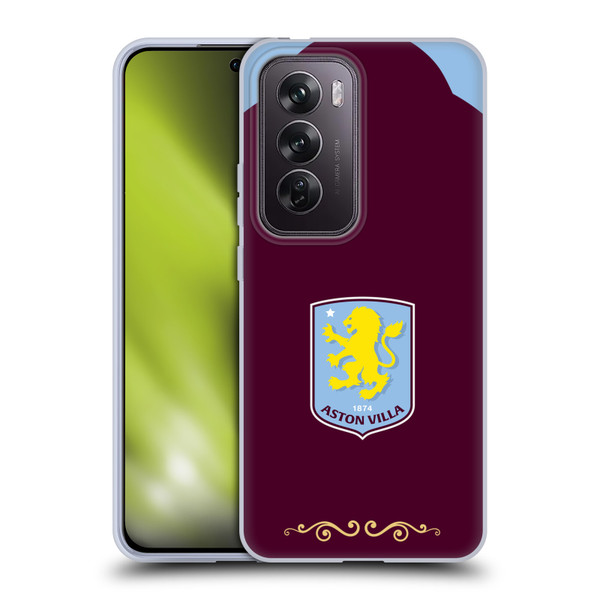 Aston Villa Football Club 2025/26 Crest Kit Home Soft Gel Case for OPPO Reno12 Pro 5G