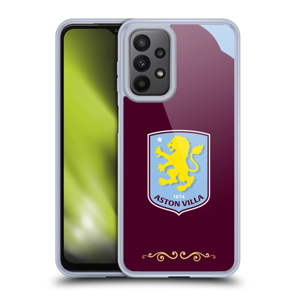 Aston Villa Football Club 2025/26 Crest Kit Home Soft Gel Case for Samsung Galaxy A23 / 5G (2022) Aston Villa Football Club 2025/26 Crest Kit Home Soft Gel Case for Samsung Galaxy A23 / 5G (2022)