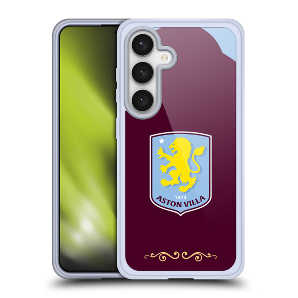 Aston Villa Football Club 2025/26 Crest Kit Home Soft Gel Case for Samsung Galaxy S24 5G